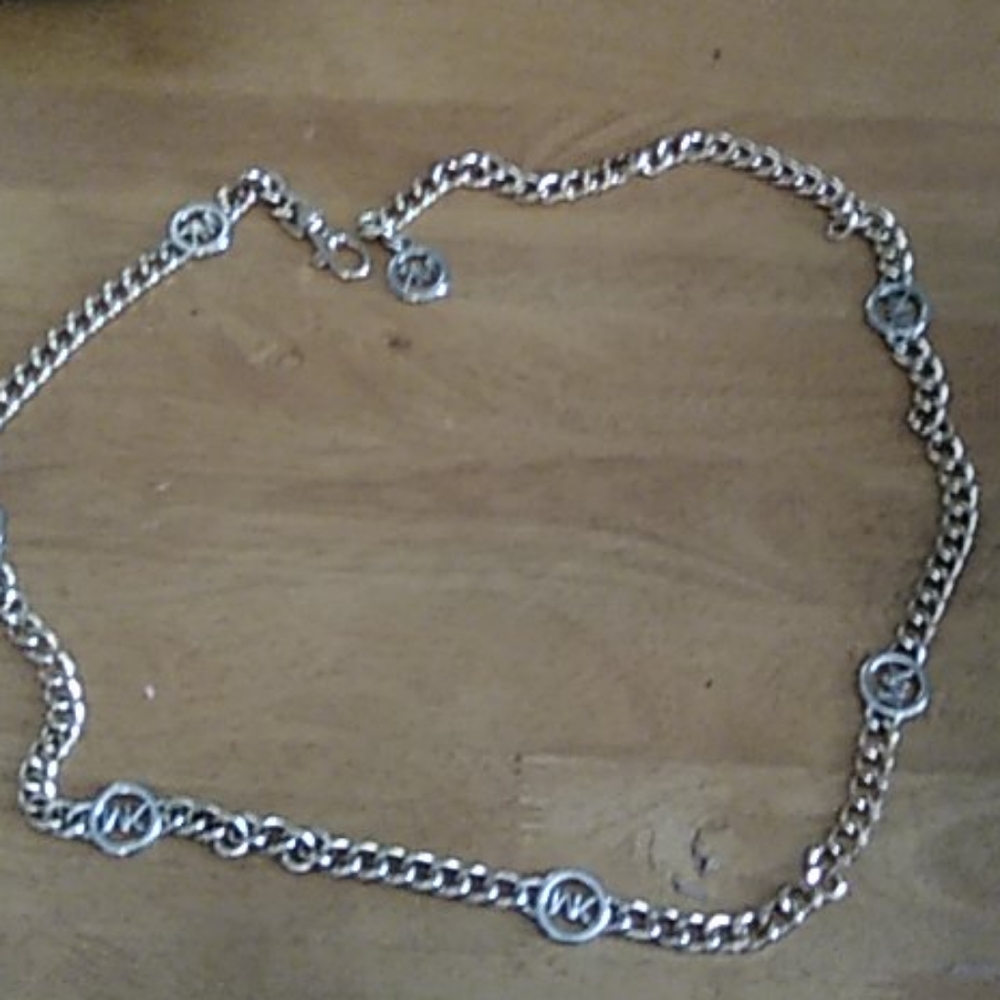 Gold chain belt.